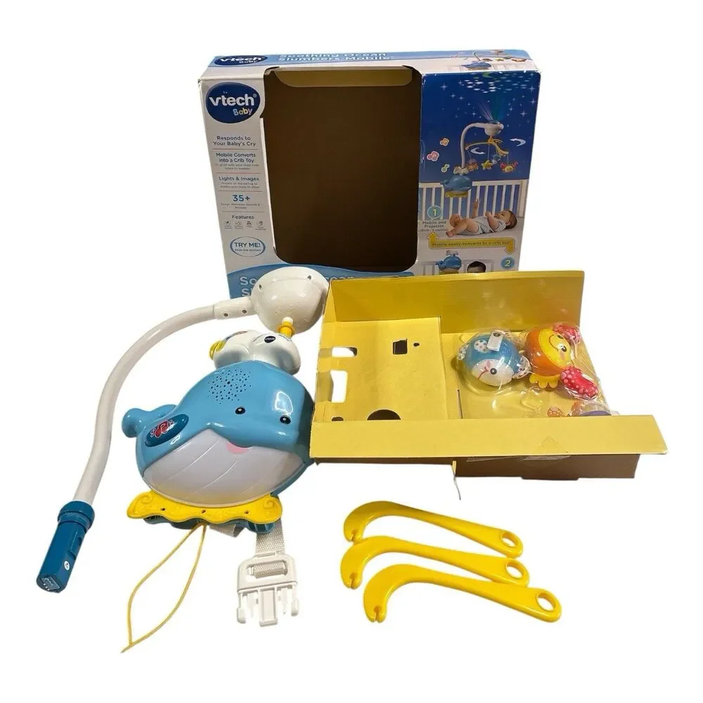 Vtech Soothing Ocean Slumbers Mobile Crib Toy Infant Nursery Missing One Animal